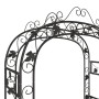 Black steel garden arch 116x45x240 cm by vidaXL, Pergolas, arches and garden trellises - Ref: Foro24-319350, Price: 134,61 €,...