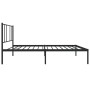 Bed frame with black metal headboard 100x190 cm by vidaXL, Beds and slatted bases - Ref: Foro24-352474, Price: 66,19 €, Disco...