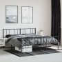 Black metal headboard and footboard bed frame 180x200 cm by vidaXL, Beds and slatted bases - Ref: Foro24-352502, Price: 123,1...