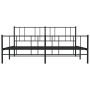 Black metal headboard and footboard bed frame 180x200 cm by vidaXL, Beds and slatted bases - Ref: Foro24-352502, Price: 123,1...