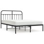 Estructura de cama con cabecero metal negro 150x200 cm de vidaXL, Camas y somieres - Ref: Foro24-352580, Precio: 136,99 €, De...