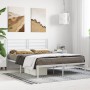 Estructura de cama de metal con cabecero blanca 150x200 cm de vidaXL, Camas y somieres - Ref: Foro24-352370, Precio: 115,17 €...