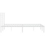 Metal bed frame with white headboard 150x200 cm by vidaXL, Beds and slatted bases - Ref: Foro24-352370, Price: 115,17 €, Disc...