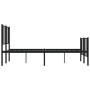 Estructura de cama cabecero y estribo metal negro 135x190 cm de vidaXL, Camas y somieres - Ref: Foro24-352497, Precio: 114,26...