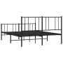 Estructura de cama cabecero y estribo metal negro 135x190 cm de vidaXL, Camas y somieres - Ref: Foro24-352497, Precio: 114,26...