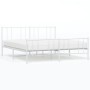 Estructura cama metal con cabecero y pie cama blanco 183x213 cm de vidaXL, Camas y somieres - Ref: Foro24-352552, Precio: 90,...