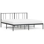 Bed frame with black metal headboard 193x203 cm by vidaXL, Beds and slatted bases - Ref: Foro24-352486, Price: 119,99 €, Disc...