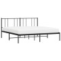 Estructura de cama con cabecero metal negro 193x203 cm de vidaXL, Camas y somieres - Ref: Foro24-352486, Precio: 119,29 €, De...