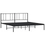 Bed frame with black metal headboard 193x203 cm by vidaXL, Beds and slatted bases - Ref: Foro24-352486, Price: 119,99 €, Disc...