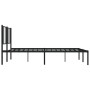 Bed frame with black metal headboard 193x203 cm by vidaXL, Beds and slatted bases - Ref: Foro24-352486, Price: 119,99 €, Disc...