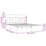 Estructura de cama con cabecero metal negro 160x200 cm de vidaXL, Camas y somieres - Ref: Foro24-352581, Precio: 141,16 €, De...