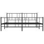 Black metal headboard and footboard bed frame 193x203cm by vidaXL, Beds and slatted bases - Ref: Foro24-352504, Price: 127,03...