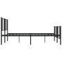 Black metal headboard and footboard bed frame 193x203cm by vidaXL, Beds and slatted bases - Ref: Foro24-352504, Price: 127,03...