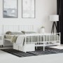 Estructura cama metal con cabecero y estribo blanco 120x190 cm de vidaXL, Camas y somieres - Ref: Foro24-352544, Precio: 89,5...