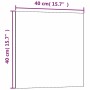 Pizarra magnética de pared vidrio templado blanco 40x40 cm de vidaXL, Pizarras blancas - Ref: Foro24-347953, Precio: 23,76 €,...