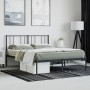 Bed frame with black metal headboard 120x200 cm by vidaXL, Beds and slatted bases - Ref: Foro24-352478, Price: 84,64 €, Disco...