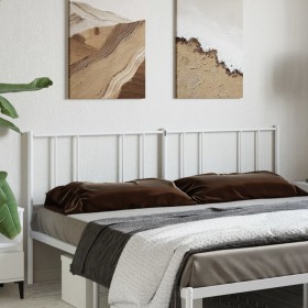 Cabecero de metal blanco 193 cm de vidaXL, Cabeceros y pies de cama - Ref: Foro24-352566, Precio: 22,99 €, Descuento: %