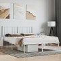 Metal bed frame with white headboard 120x200 cm by vidaXL, Beds and slatted bases - Ref: Foro24-352527, Price: 84,52 €, Disco...