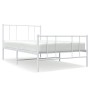 Estructura cama metal con cabecero y pie cama blanca 75x190 cm de vidaXL, Camas y somieres - Ref: Foro24-352537, Precio: 70,0...