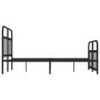 Black metal headboard and footboard bed frame 120x200 cm by vidaXL, Beds and slatted bases - Ref: Foro24-352594, Price: 133,6...