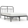 Estructura de cama con cabecero metal negro 120x200 cm de vidaXL, Camas y somieres - Ref: Foro24-352576, Precio: 116,99 €, De...