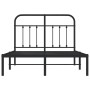 Estructura de cama con cabecero metal negro 120x200 cm de vidaXL, Camas y somieres - Ref: Foro24-352576, Precio: 116,99 €, De...