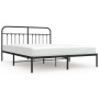 Bed frame with black metal headboard 180x200 cm by vidaXL, Beds and slatted bases - Ref: Foro24-352582, Price: 146,36 €, Disc...