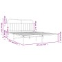 Bed frame with black metal headboard 180x200 cm by vidaXL, Beds and slatted bases - Ref: Foro24-352582, Price: 146,36 €, Disc...