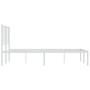 Estructura de cama con cabecero metal blanca 140x200 cm de vidaXL, Camas y somieres - Ref: Foro24-352530, Precio: 90,80 €, De...