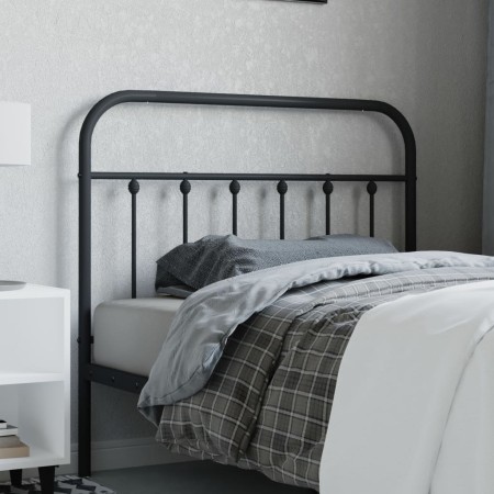 Black metal headboard 107 cm by vidaXL, Headboards and footboards - Ref: Foro24-352608, Price: 32,99 €, Discount: %