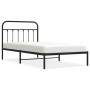 Bed frame with black metal headboard 107x203 cm by vidaXL, Beds and slatted bases - Ref: Foro24-352574, Price: 79,61 €, Disco...