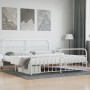 Estructura cama metal con cabecero y pie cama blanco 193x203 cm de vidaXL, Camas y somieres - Ref: Foro24-352651, Precio: 143...