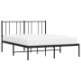 Estructura de cama con cabecero metal negro 140x190 cm de vidaXL, Camas y somieres - Ref: Foro24-352480, Precio: 85,99 €, Des...