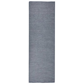 Alfombra de exterior de tejido plano azul 80x250 cm de vidaXL, Alfombras - Ref: Foro24-340793, Precio: 32,99 €, Descuento: %