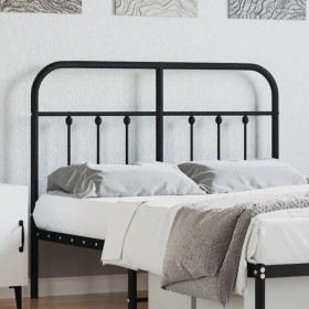 Black metal headboard 120 cm by vidaXL, Headboards and footboards - Ref: Foro24-352609, Price: 48,73 €, Discount: %