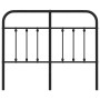 Cabecero de metal negro 120 cm de vidaXL, Cabeceros y pies de cama - Ref: Foro24-352609, Precio: 48,99 €, Descuento: %