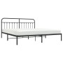 Bed frame with black metal headboard 200x200 cm by vidaXL, Beds and slatted bases - Ref: Foro24-352585, Price: 155,99 €, Disc...