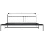 Bed frame with black metal headboard 200x200 cm by vidaXL, Beds and slatted bases - Ref: Foro24-352585, Price: 155,99 €, Disc...