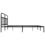 Bed frame with black metal headboard 200x200 cm by vidaXL, Beds and slatted bases - Ref: Foro24-352585, Price: 155,99 €, Disc...