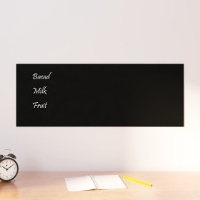 Schwarze magnetische Wandtafel aus gehärtetem Glas, 80 x 30 cm von vidaXL, Whiteboards - Ref: Foro24-347931, Preis: 37,30 €, ...