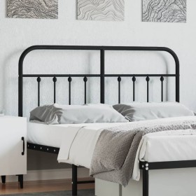 Black metal headboard 140 cm by vidaXL, Headboards and footboards - Ref: Foro24-352611, Price: 42,99 €, Discount: %