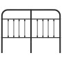 Black metal headboard 140 cm by vidaXL, Headboards and footboards - Ref: Foro24-352611, Price: 42,45 €, Discount: %