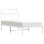 Estructura de cama de metal con cabecero blanco 80x200 cm de vidaXL, Camas y somieres - Ref: Foro24-352618, Precio: 73,51 €, ...