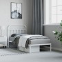 Metal bed frame with white headboard 80x200 cm by vidaXL, Beds and slatted bases - Ref: Foro24-352618, Price: 73,99 €, Discou...