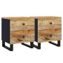 Nachttische 2 Stück aus massivem Mangoholz 40x33x46 cm von vidaXL, Nachttische - Ref: Foro24-345215, Preis: 154,18 €, Rabatt: %