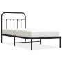 Estructura de cama con cabecero metal negro 90x200 cm de vidaXL, Camas y somieres - Ref: Foro24-352571, Precio: 82,03 €, Desc...