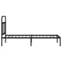 Estructura de cama con cabecero metal negro 90x200 cm de vidaXL, Camas y somieres - Ref: Foro24-352571, Precio: 82,03 €, Desc...