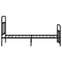 Bed frame with headboard and black metal footboard 90x190 cm by vidaXL, Beds and slatted bases - Ref: Foro24-352588, Price: 9...