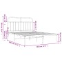 Estructura de cama de metal con cabecero blanca 140x190 cm de vidaXL, Camas y somieres - Ref: Foro24-352627, Precio: 111,78 €...