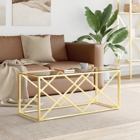 Stainless steel and glass coffee table 110x45x45 cm by vidaXL, Coffee table - Ref: Foro24-349962, Price: 135,33 €, Discount: %